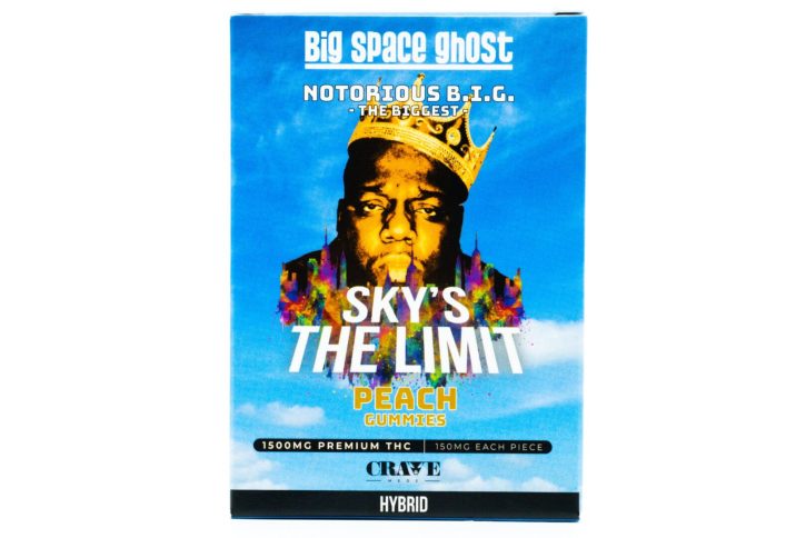 BIG Space Ghost Hybrid Peach Gummies 1500mg | Crave Meds