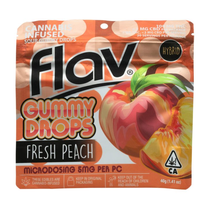Flav Peach Gummy Drops