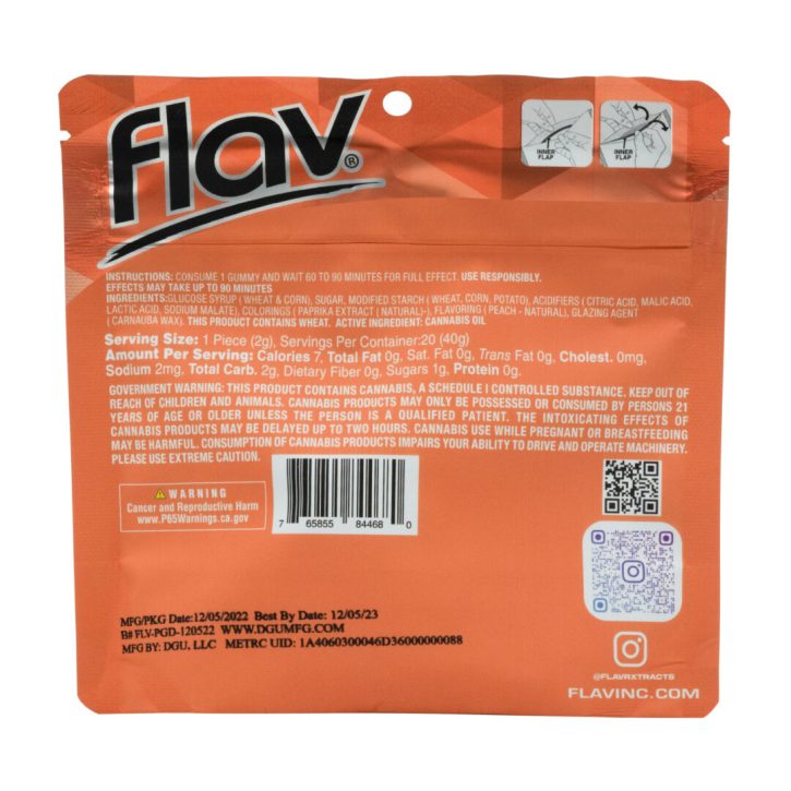 Flav Peach Gummy Drops - Image 2
