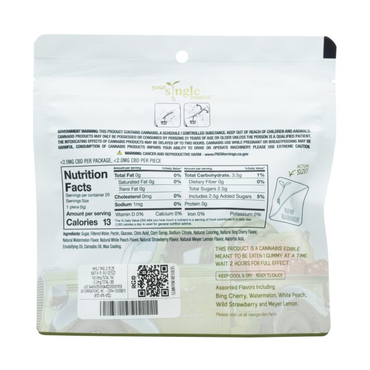 Raw Garden THC Gummies - 100mg
