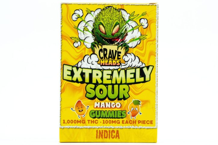Sour Mango Gummies 1000MG | Crave Meds