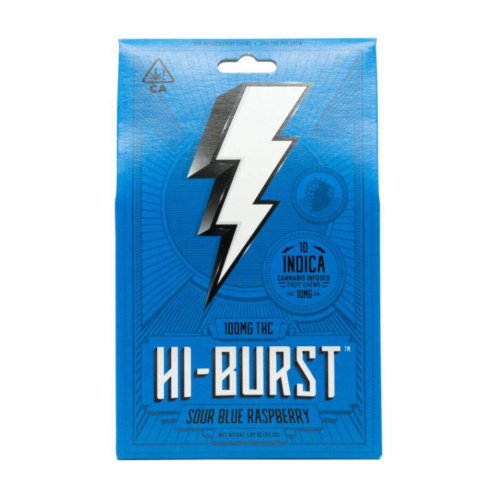 Hi-Burst Sour Blue Raspberry Indica Gummies