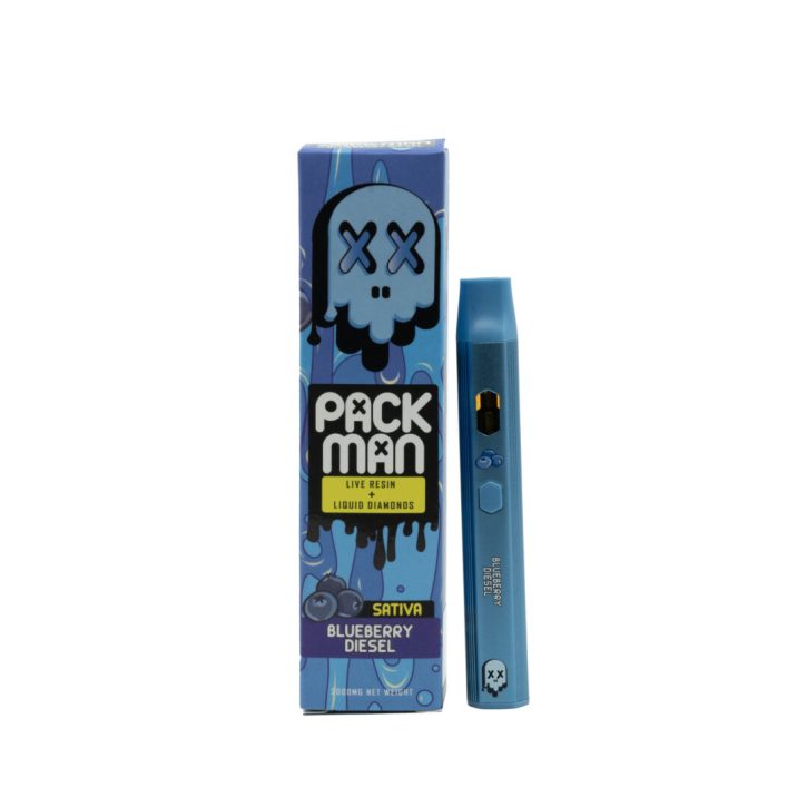 PackMan Live Resin & Liquid Diamonds Disposable - Blueberry Diesel Sativa