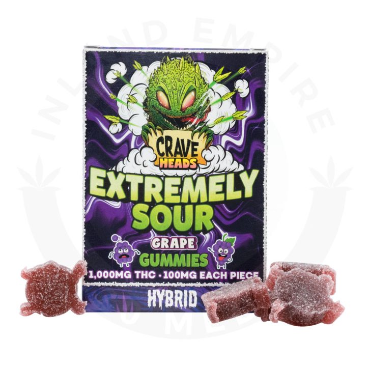 Crave Meds Grape Gummies Extremely Sour