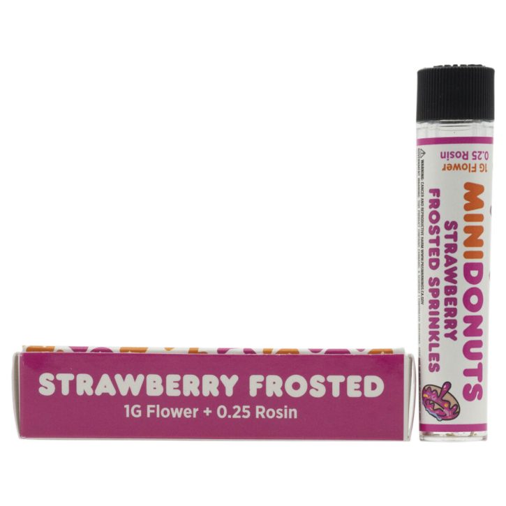 Mini Donuts Strawberry Frosted Sprinkles 420 Joint
