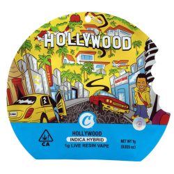 Hollywood Cartridge 1G Live Resin Vape - Indica Hybrid - Cookies Carts