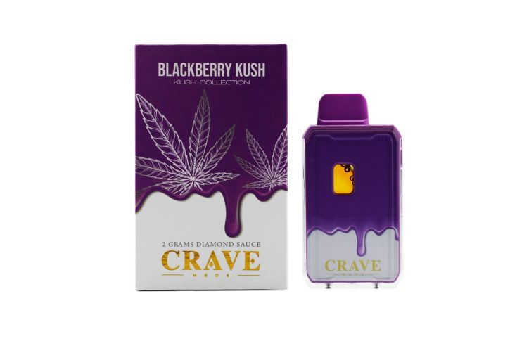 Blackberry Kush 2G Diamond Sauce Disposable Vape Indica | Crave Meds