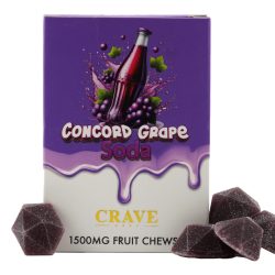 Concord Grape Soda Fruit Chews 1500mg Hybrid Liquid Diamonds