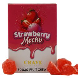 Strawberry Mochi 1500mg THC Sativa Gummies | Crave Meds
