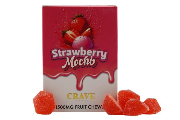 Strawberry Mochi 1500mg THC Sativa Gummies | Crave Meds