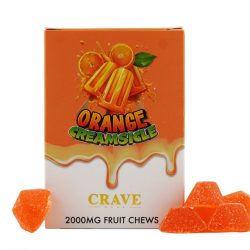 Orange Creamsicle 2000mg THC Hybrid Gummies - Liquid Diamonds Infused Fruit Chews | Crave Meds