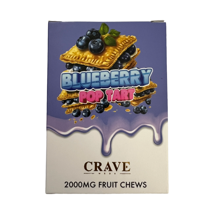 Blueberry Pop Tart Crave Med Gummies 2000mg THC